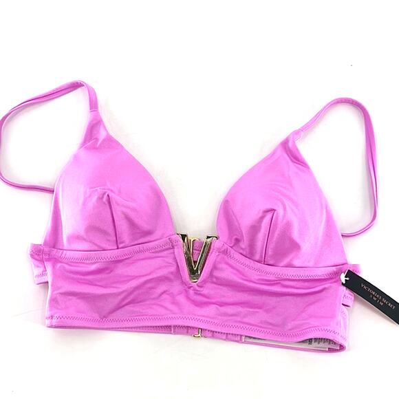 Victoria's Secret  Berry Gelat V-Hardware Bralette Bikini Top Size Small - Picture 2 of 8
